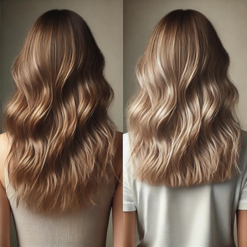 full balayage and partial balayage