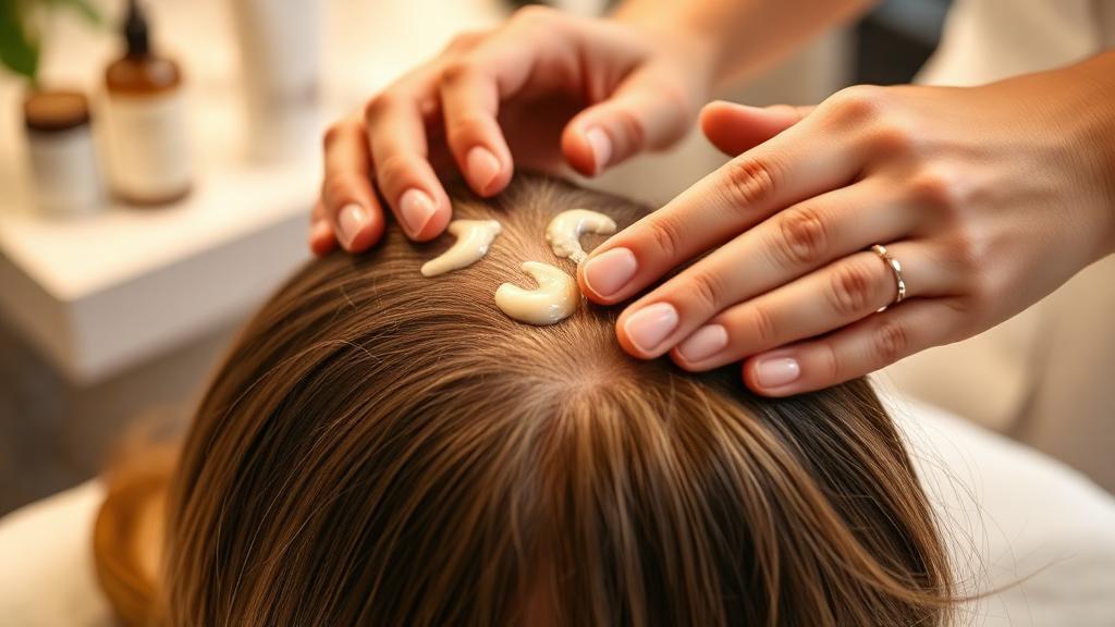 Healthy scalp and roots after a course of scalp therapy at Hāste