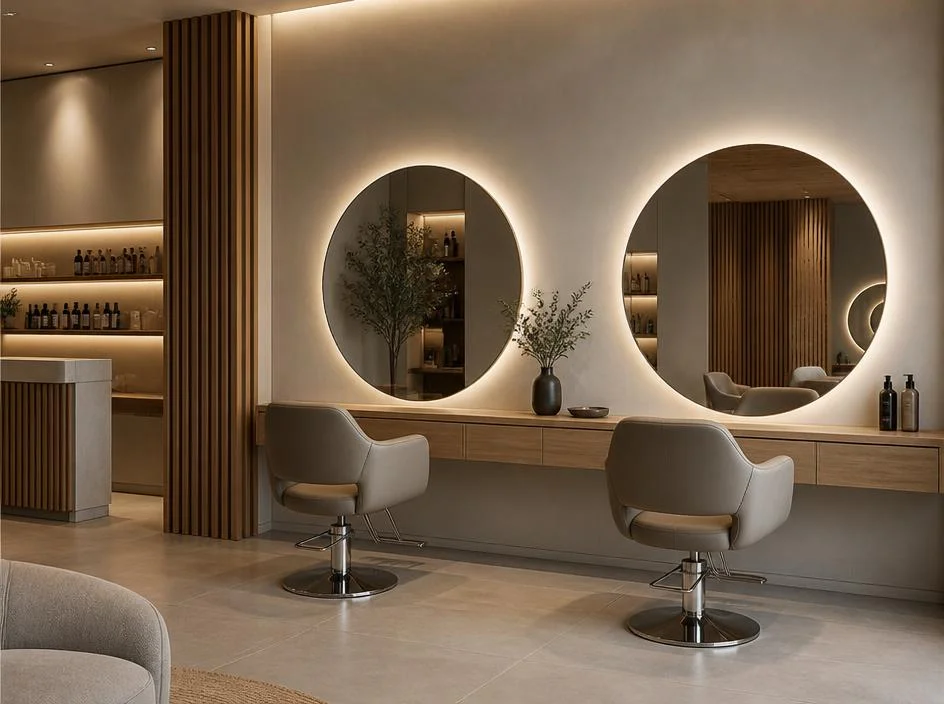 The cutting floor at Hāste Urban Hair Spa in Medford, MA