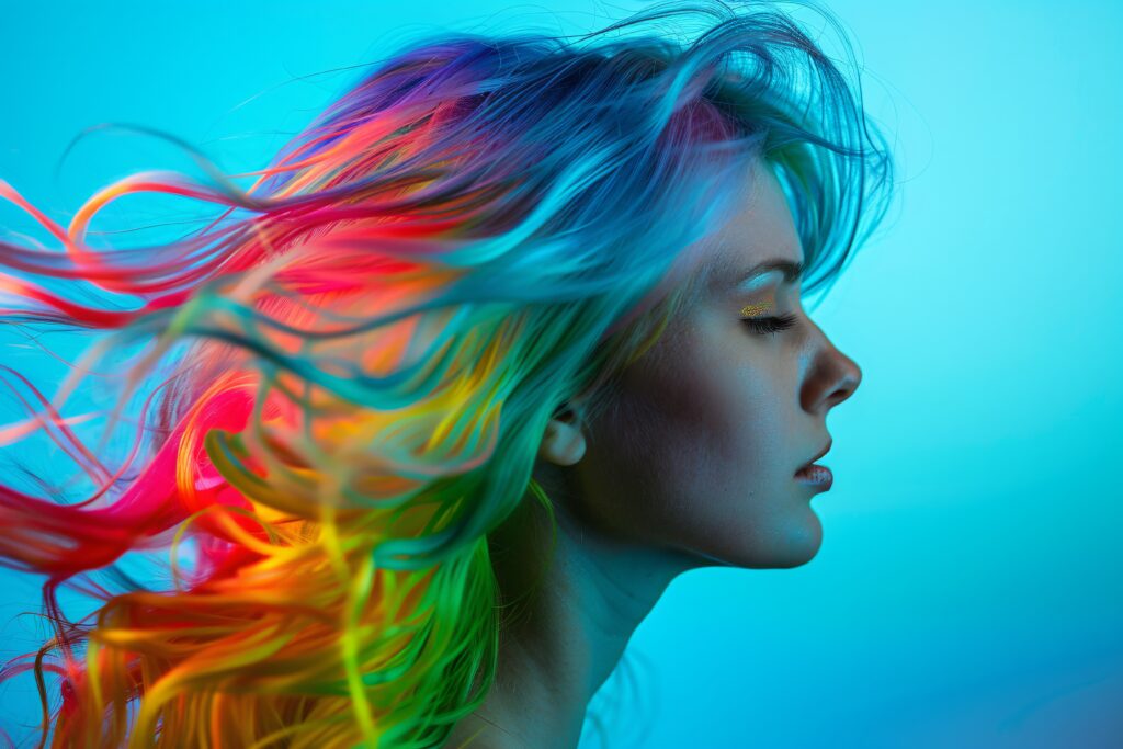 color melting hair