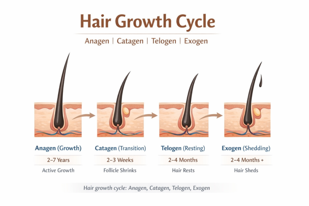 Scalp Therapy Treatment: Hair Growth & What It Does 5 hair growth cycle at a glance