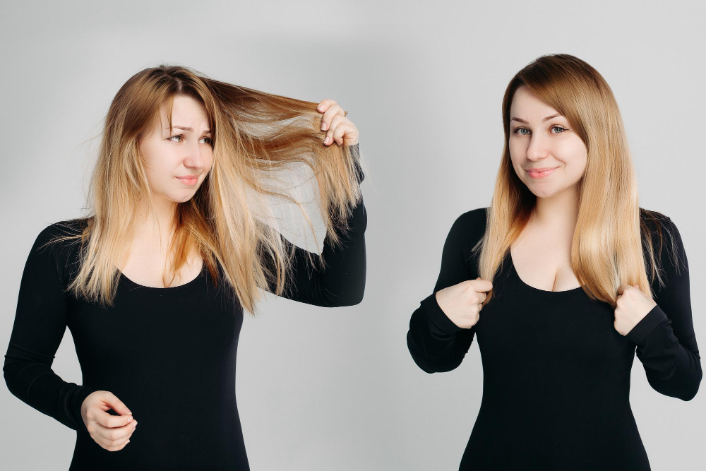 healthy vs unhealthy hair