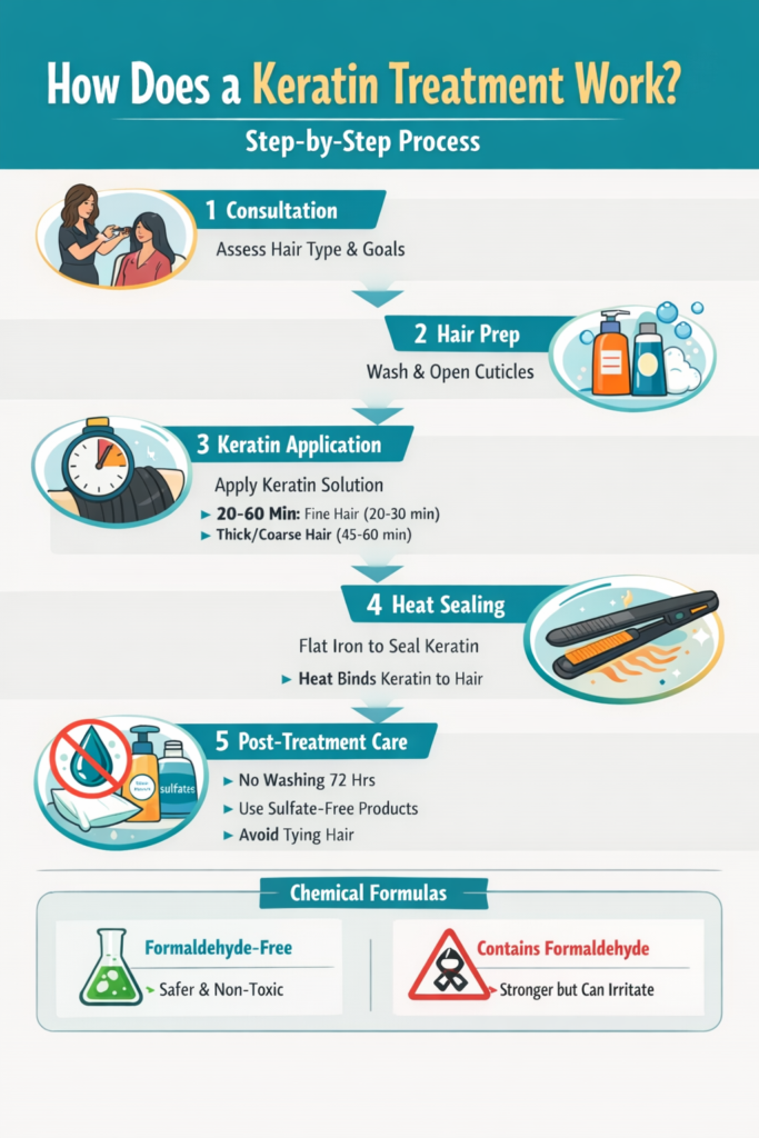 What Is a Keratin Treatment? The Secret to Frizz-Free Hair 1 step-by-step keratin treatment guide