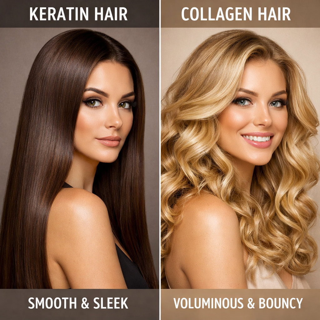Keratin vs Collagen: The Secret to Glass or Mega Volume Hair 1 keratin and collagen hair treatments