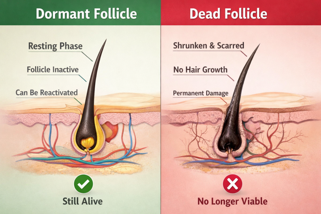 Natural Hair Follicle Stimulation Without Chemicals 10 dormant vs dead hair follicles
