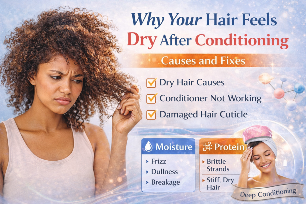 hair feels dry after conditioning