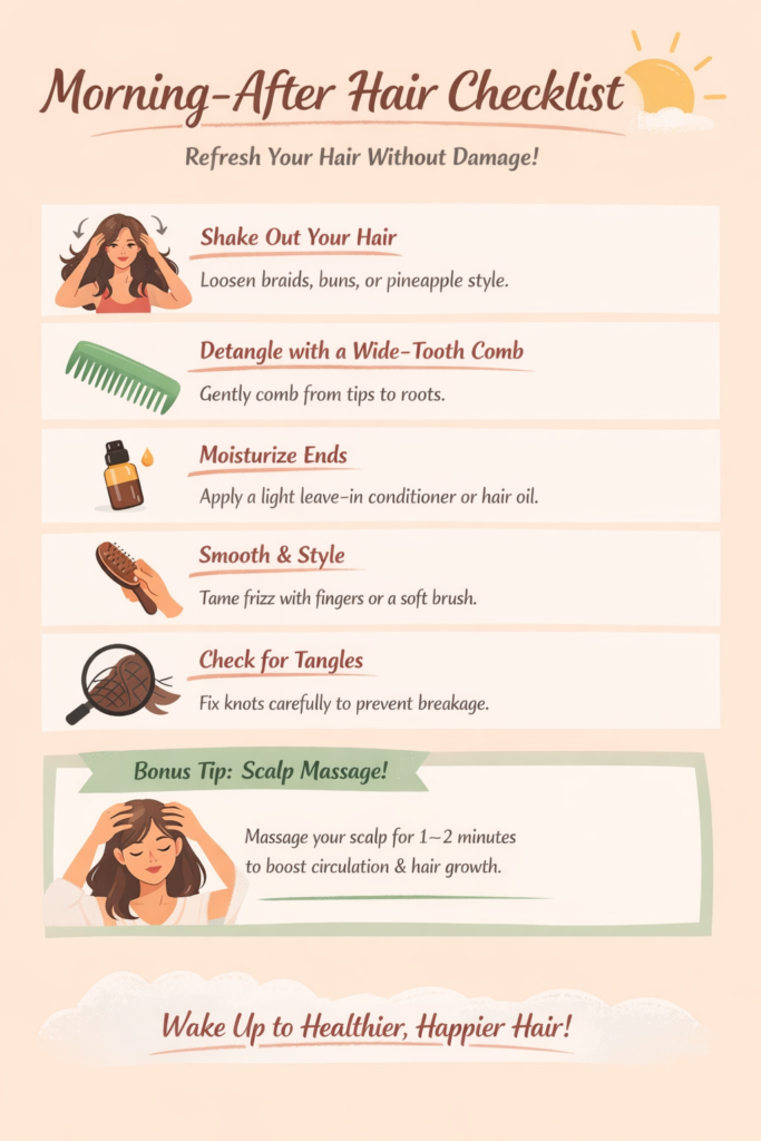 Stop Hair Damage While Sleeping With These 5 Expert Tips 8 morning-after hair checklist